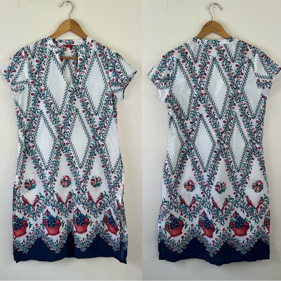 W For Woman 100% Cotton Short Sleeve Bird Printed Traditional Ethnic Kurta - Picture 2 of 16